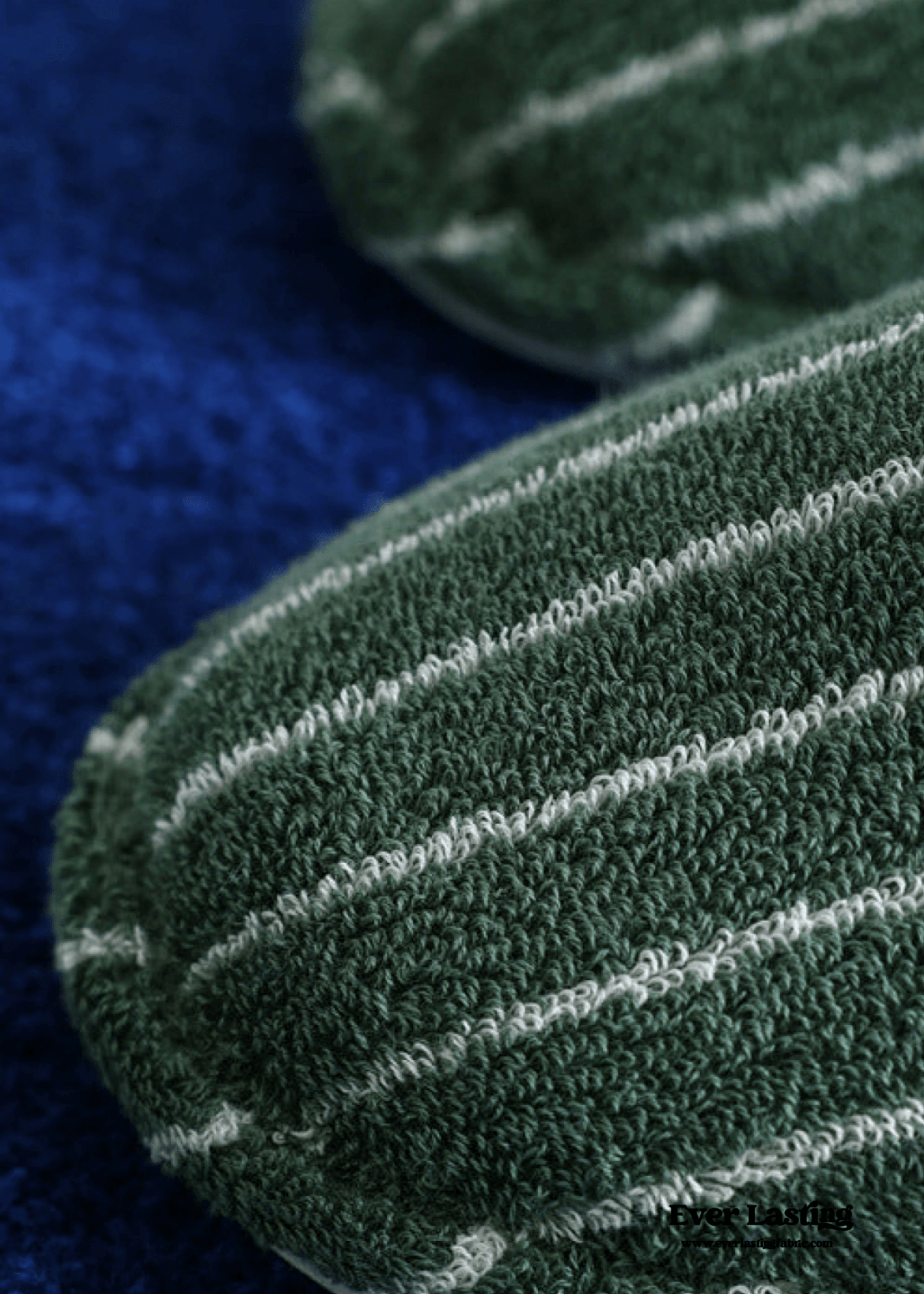 Thin Striped House Slippers / Blue - Ever Lasting