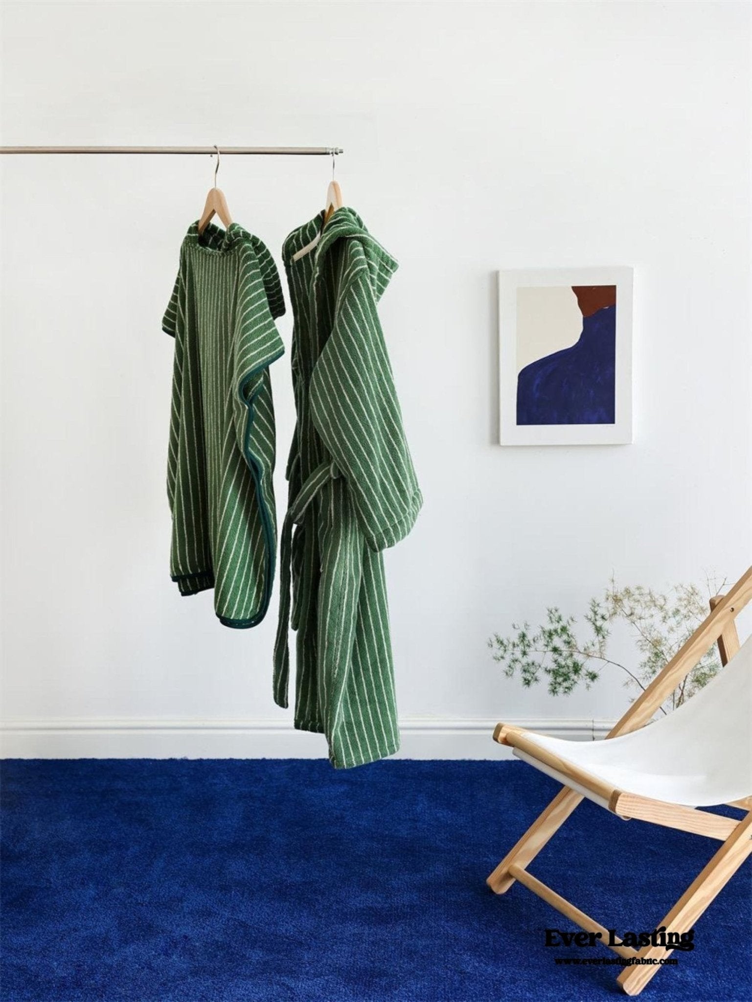 Thin Striped Towel and Bathrobe Set - Ever Lasting