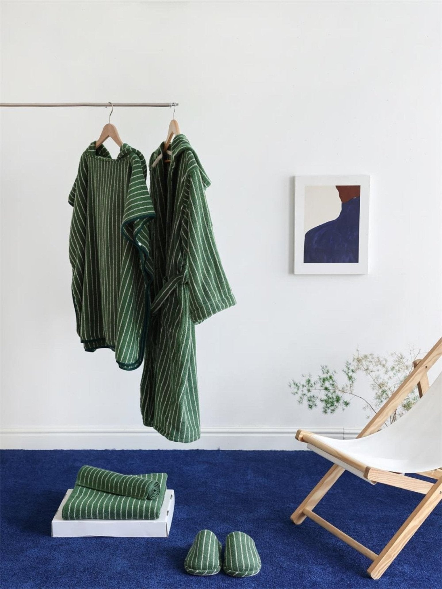 Thin Striped Towel and Bathrobe Set - Ever Lasting