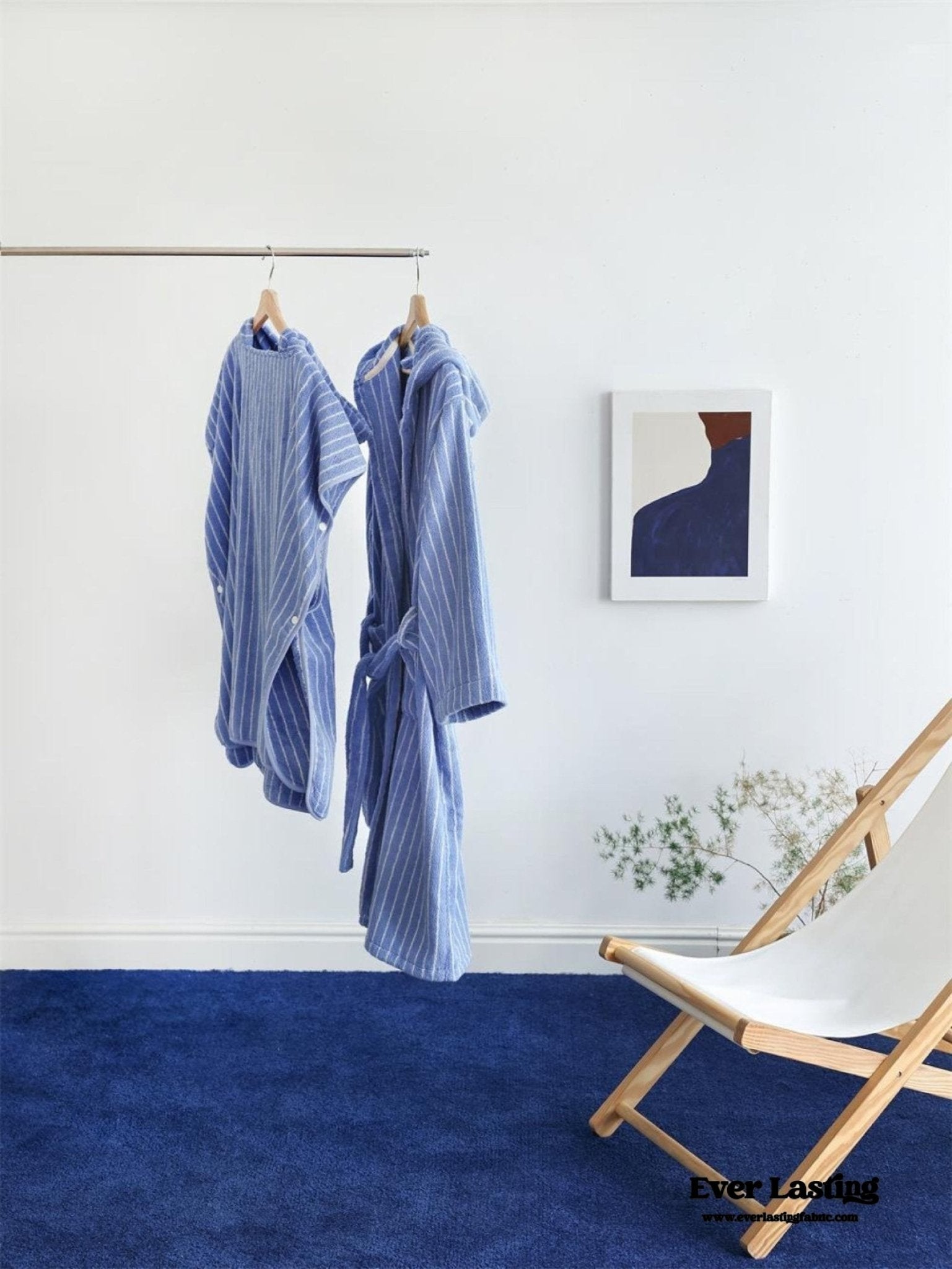 Thin Striped Towel and Bathrobe Set - Ever Lasting