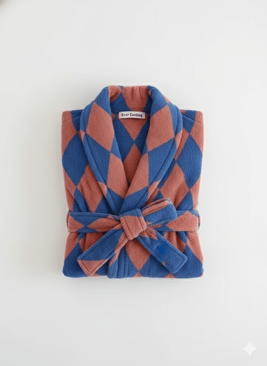  - Ever Lasting - Thin Striped Towel and Bathrobe Set - Pajamas - Ever Lasting