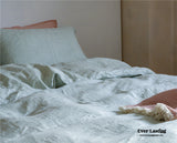 Tied Linen Bedding Set / Green