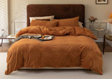 Velvet Bedding Set Orange / Small Flat
