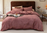Velvet Bedding Set Rust Pink / Small Flat