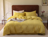 Velvet Bedding Set Yellow / Small Flat