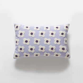 Velvet Daisy Rectangular & Square Pillow Cushion / Lavender Pillowcase Bedding Set