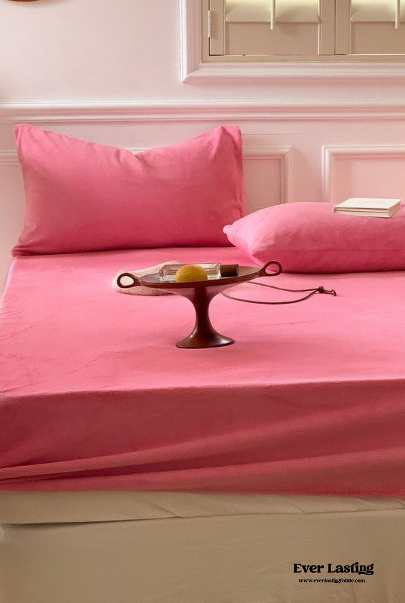 Velvet Fitted Sheet (9 Colors) Bed