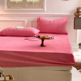 Velvet Fitted Sheet (9 Colors) Hot Pink / Medium Bed