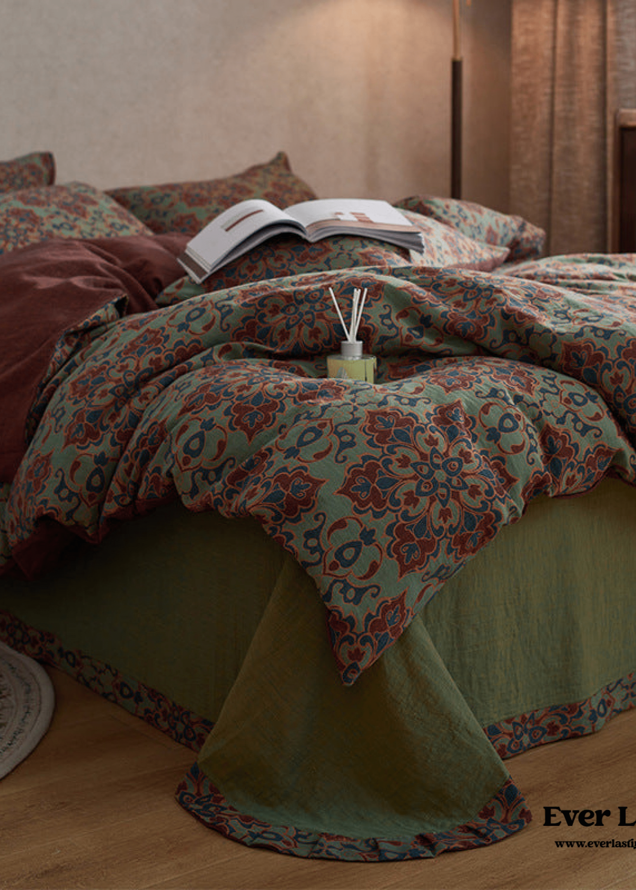  - Ever Lasting - Vibrant Vintage Double Layered Floral Bedding Bundle - Bedding Bundle - Ever Lasting