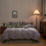 Vibrant Vintage Double Layered Floral Bedding Bundle Green / Medium Flat