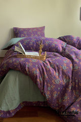 Vibrant Vintage Double Layered Floral Bedding Set