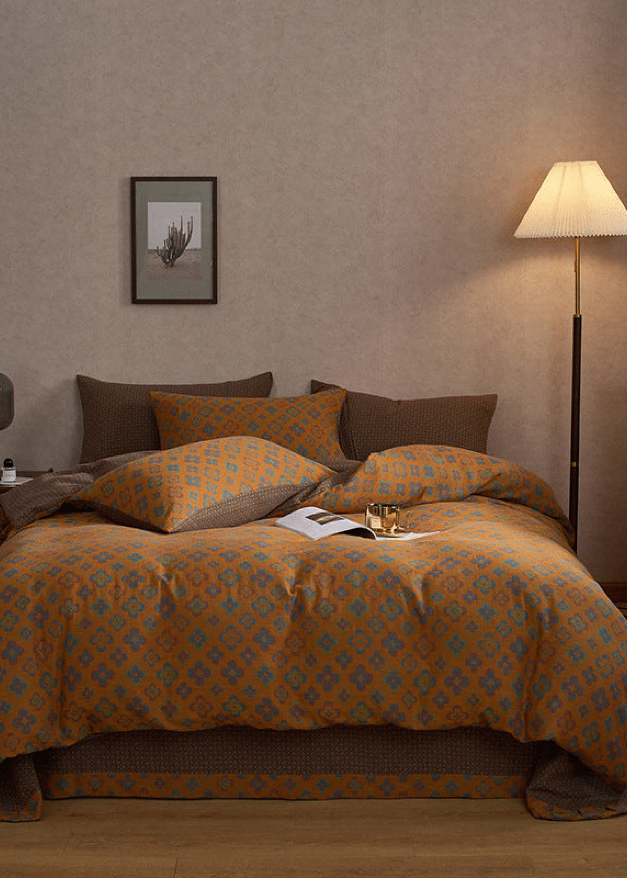  - Ever Lasting - Vibrant Vintage Double Layered Floral Bedding Set - Bedding Set - Ever Lasting