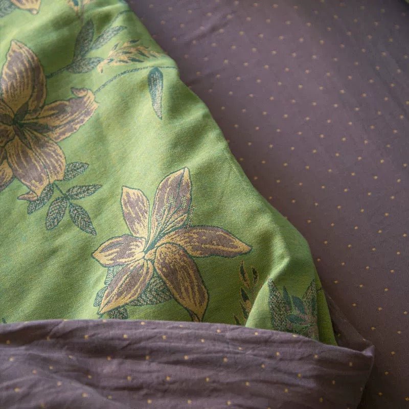 - Ever Lasting - Vibrant Vintage Double Layered Floral Bedding Set - Bedding Set - Ever Lasting