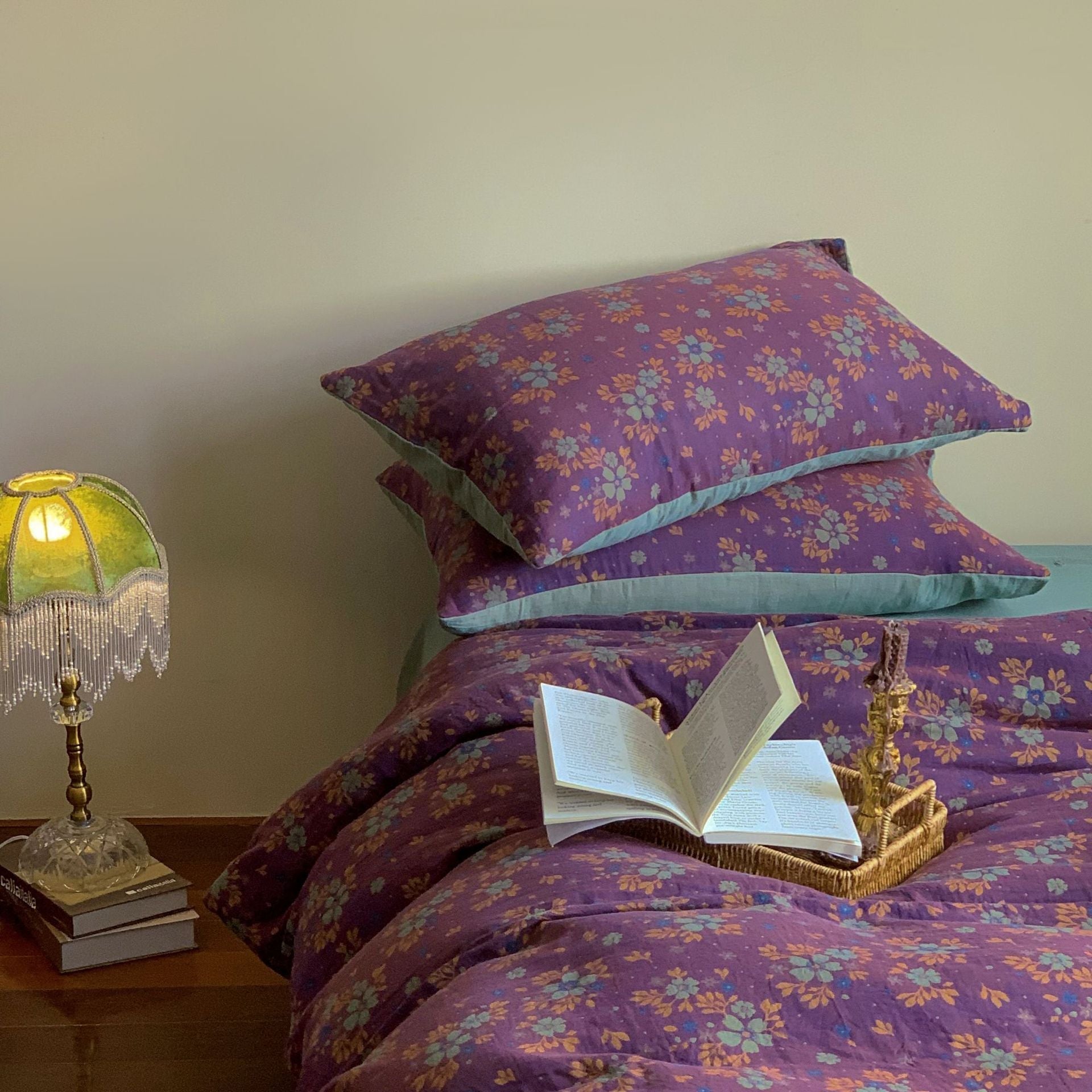  - Ever Lasting - Vibrant Vintage Double Layered Floral Bedding Set - Bedding Set - Ever Lasting