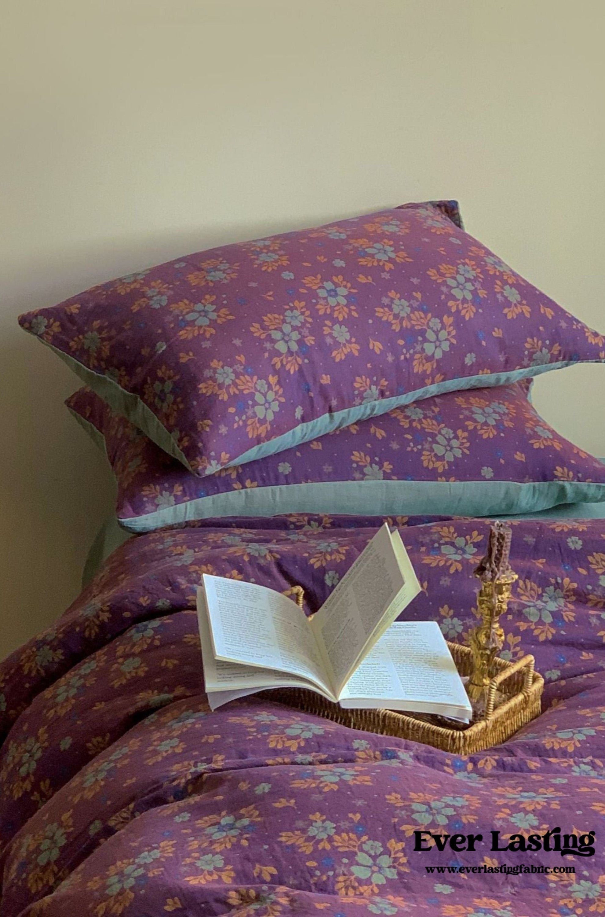  - Ever Lasting - Vibrant Vintage Double Layered Floral Bedding Set - Bedding Set - Ever Lasting