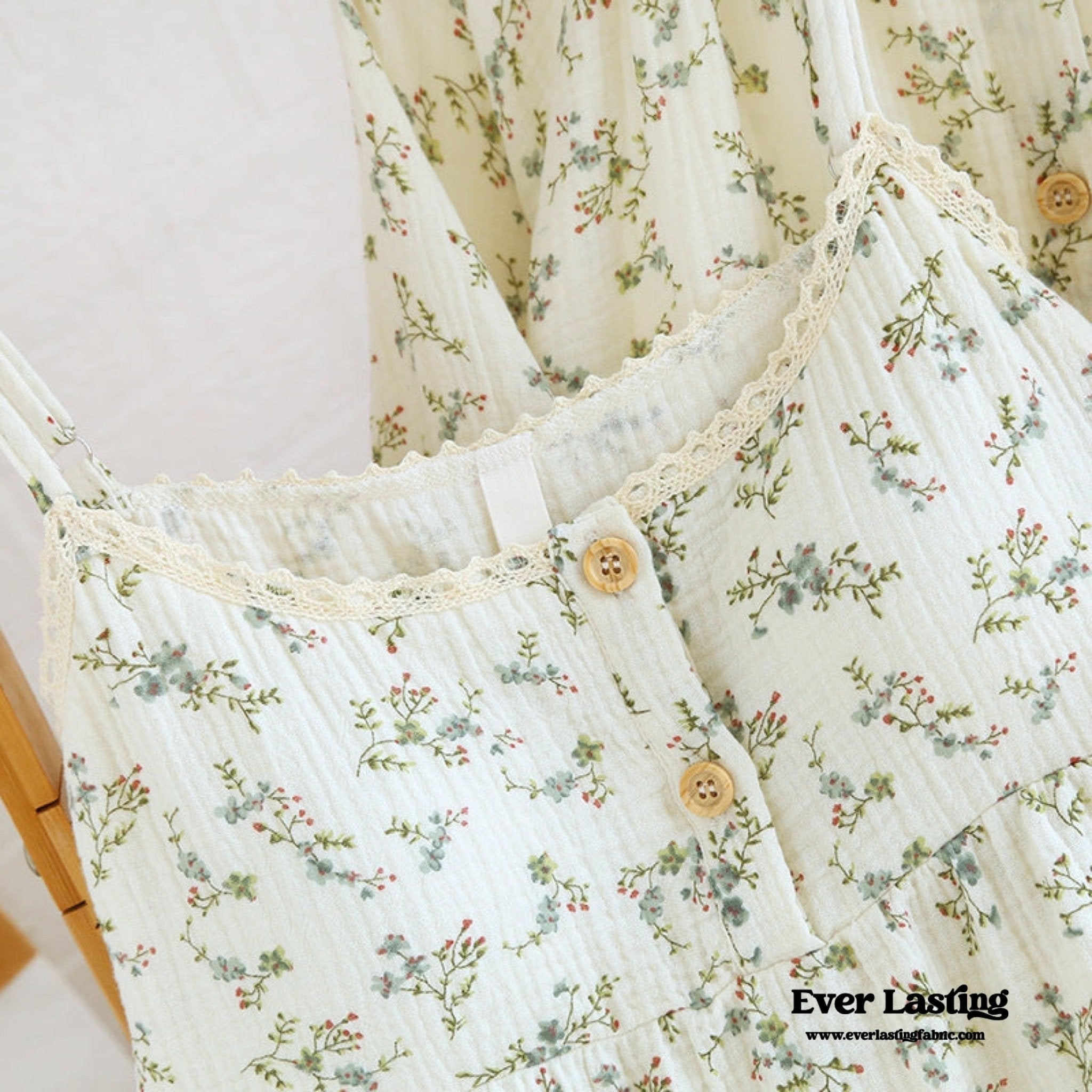 Vintage Floral Tank Cardigan and Long Pants Pajama Set / Yellow - Ever Lasting