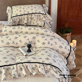 Vintage Inspired Black Lace Floral Bedding Bundle