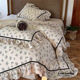 Vintage Inspired Black Lace Floral Bedding Bundle