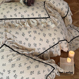 Vintage Inspired Black Lace Floral Bedding Bundle