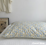 Vintage Inspired Floral Pillowcases Blue Pillow Cases