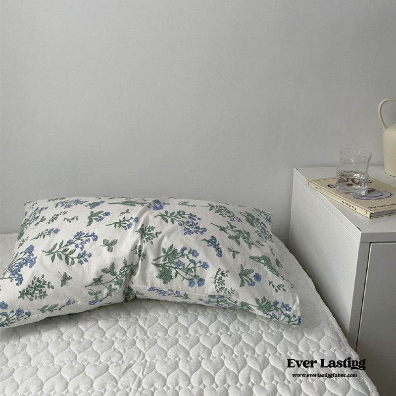 Vintage Inspired Floral Pillowcases White Pillow Cases