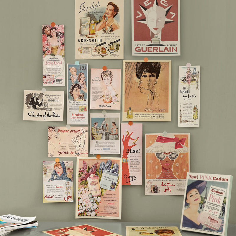 Vintage Inspired Retro Poster Set (6 Styles) Beauty