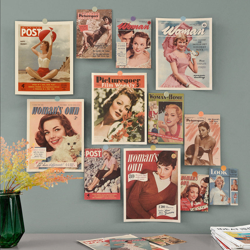 Vintage Inspired Retro Poster Set (6 Styles) Woman