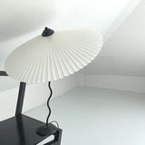 Vintage Inspired Tilted Umbrella Lamp / Beige White Light