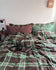 Festive Green and Red Plaid Bedding Set