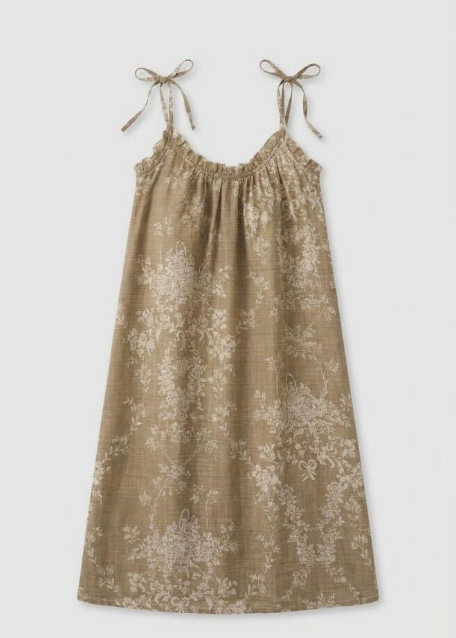  - Ever Lasting - Viola Sleeveless Ruffle Floral Nightwear/ Blue - Pajamas - Ever Lasting