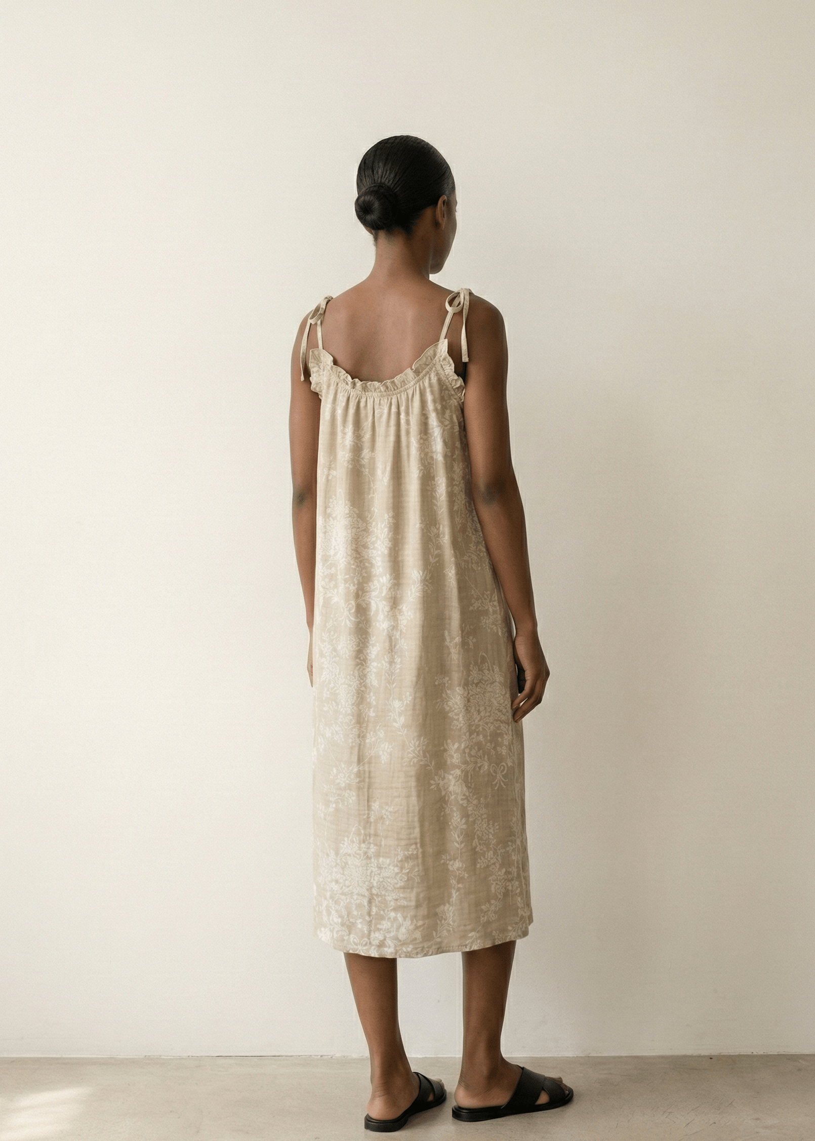  - Ever Lasting - Viola Sleeveless Ruffle Floral Nightwear/ Blue - Pajamas - Ever Lasting