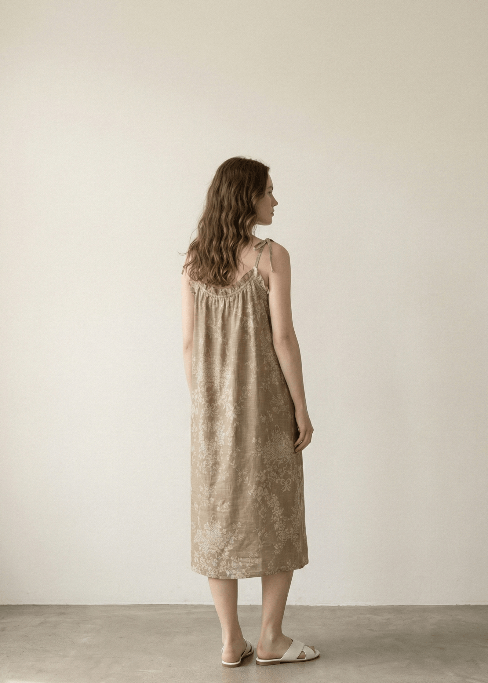  - Ever Lasting - Viola Sleeveless Ruffle Floral Nightwear/ Blue - Pajamas - Ever Lasting