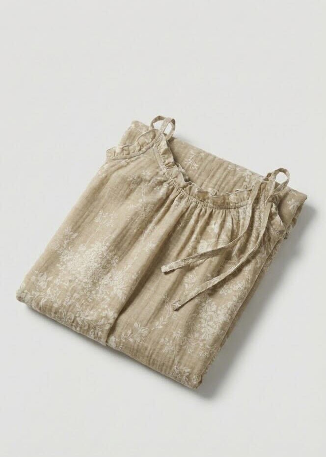  - Ever Lasting - Viola Sleeveless Ruffle Floral Nightwear/ Blue - Pajamas - Ever Lasting