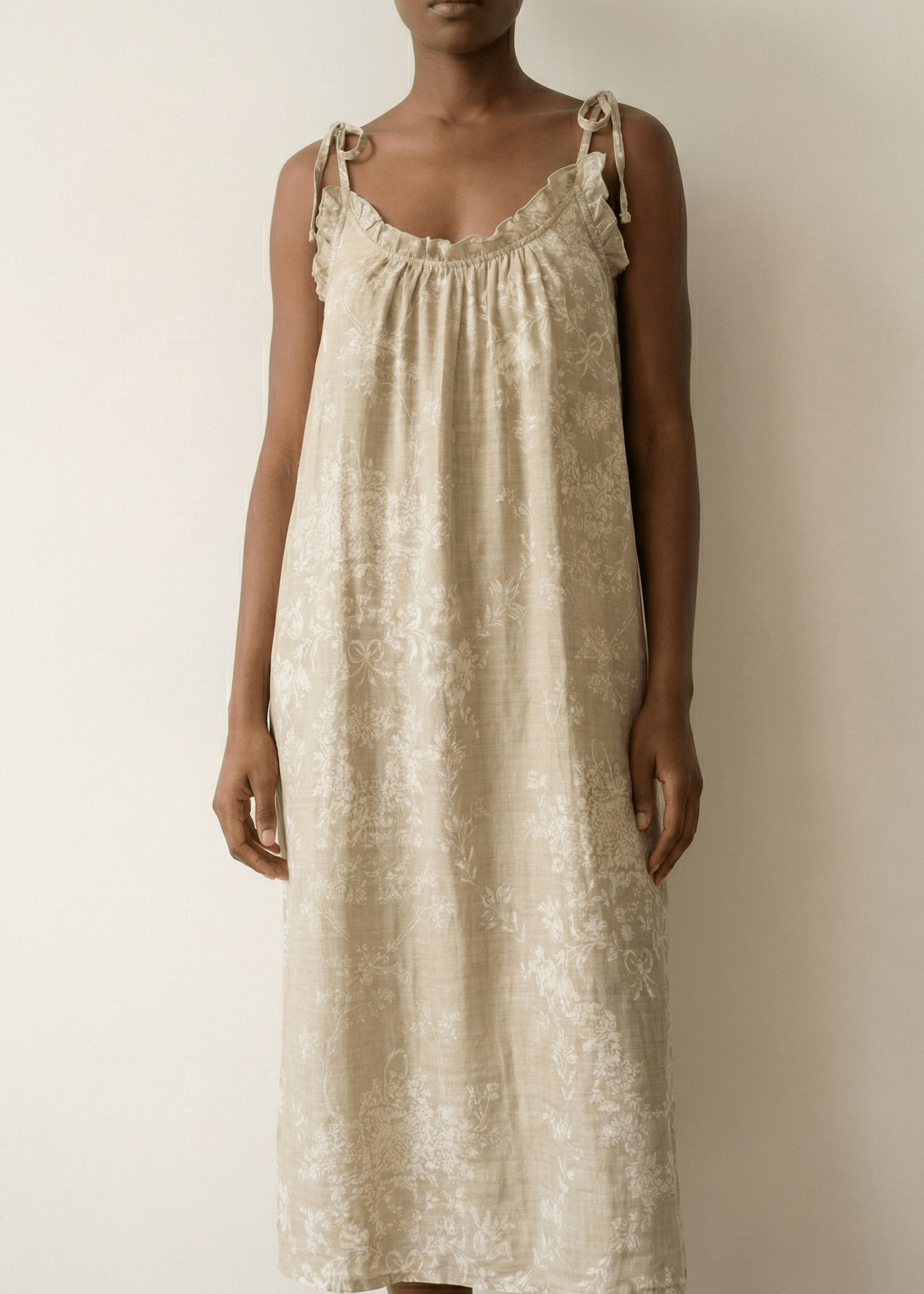  - Ever Lasting - Viola Sleeveless Ruffle Floral Nightwear/ Blue - Pajamas - Ever Lasting