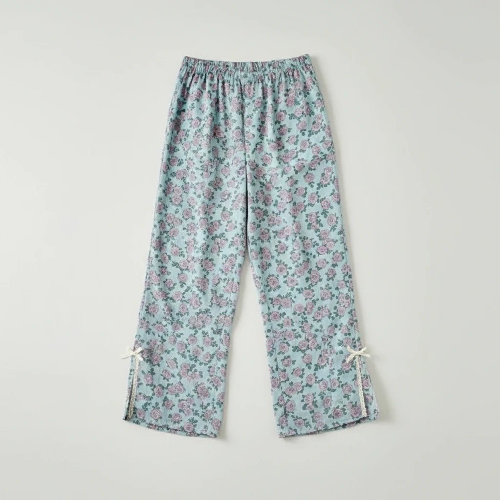  - Ever Lasting - Vivian Vintage Floral Pajama Set / V Neck - Pajamas - Ever Lasting