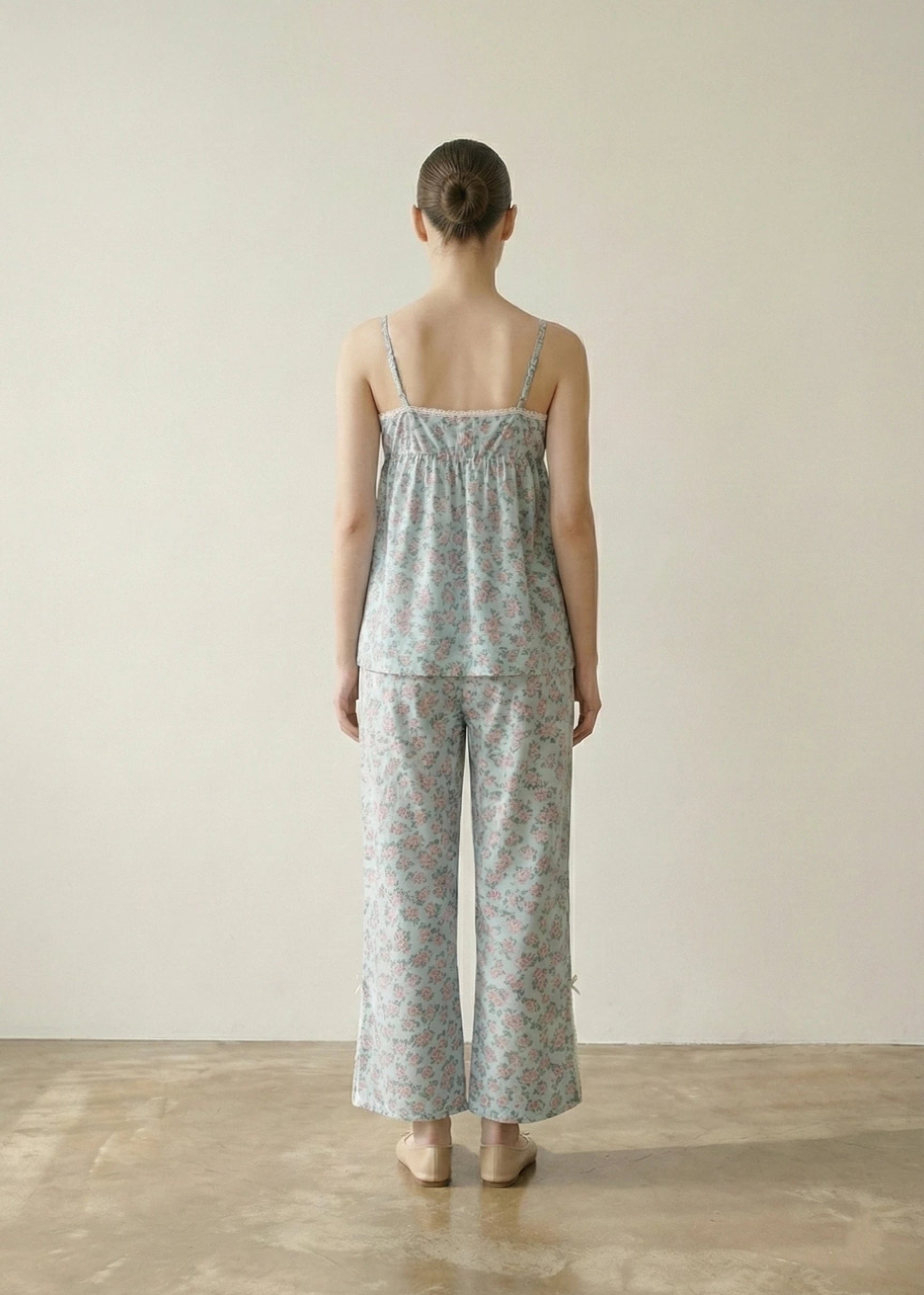  - Ever Lasting - Vivian Vintage Floral Pajama Set / V Neck - Pajamas - Ever Lasting