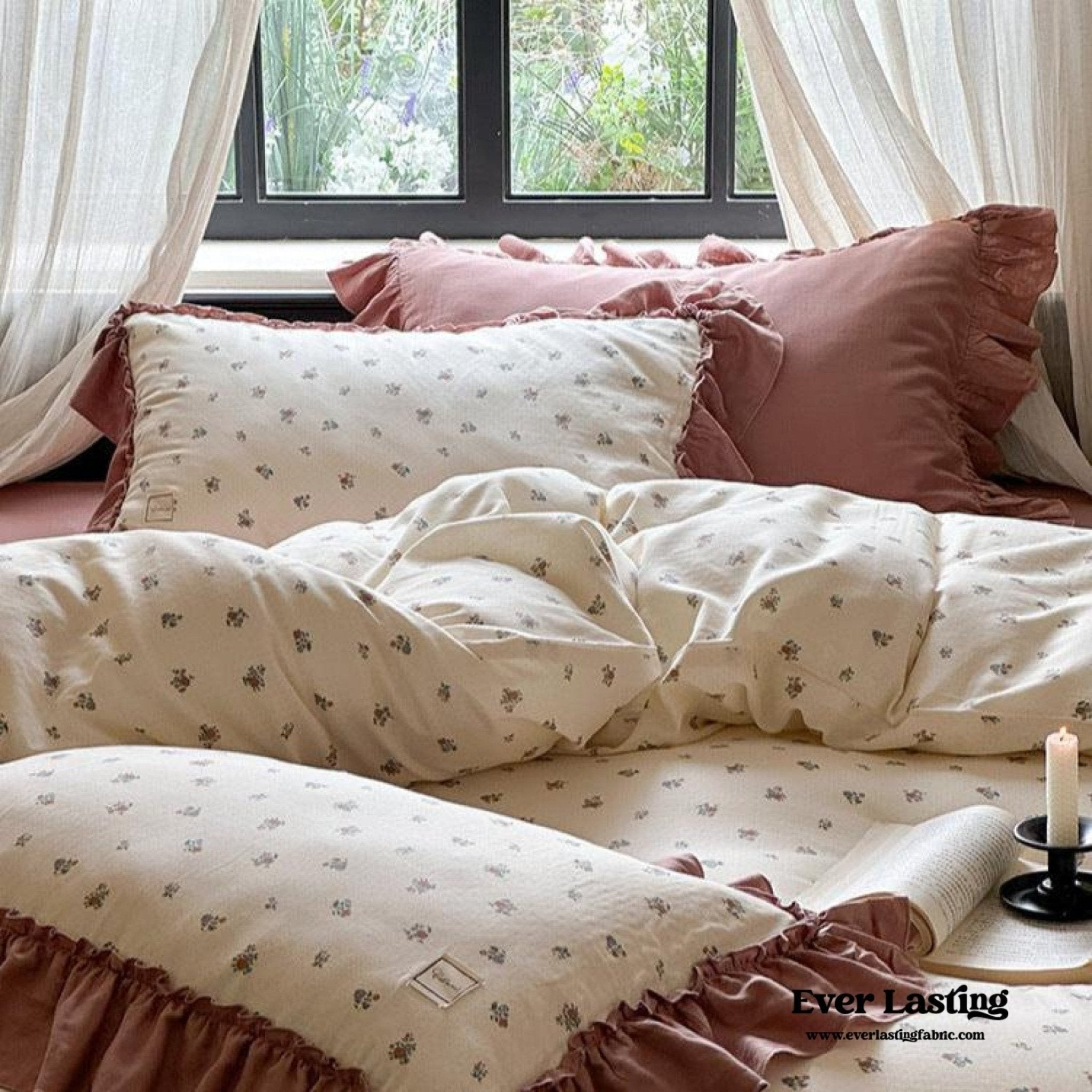 Vivienne Floral Double Gauze Bedding Bundle - Ever Lasting