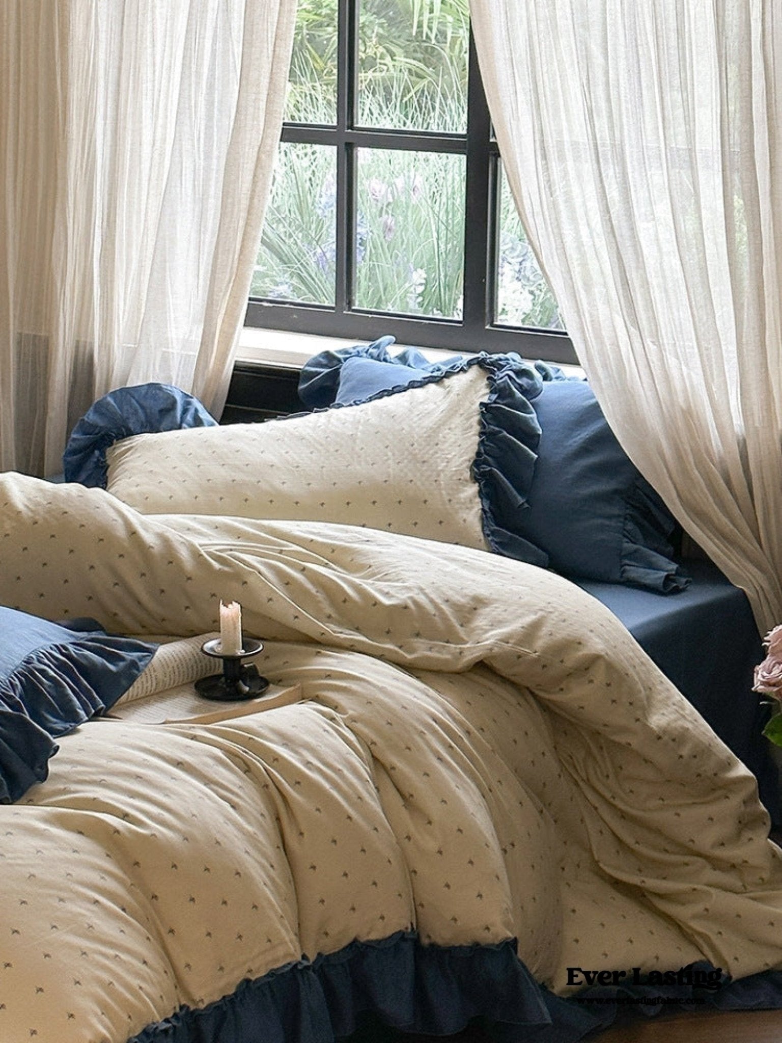 Vivienne Floral Double Gauze Bedding Bundle - Ever Lasting