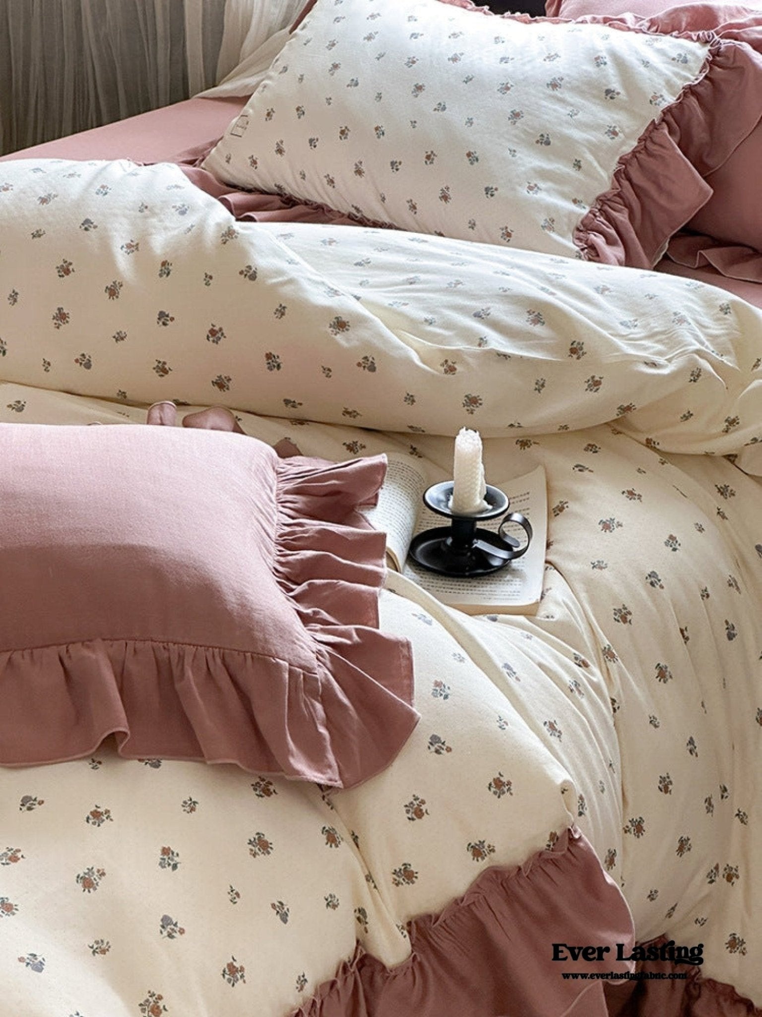 Vivienne Floral Double Gauze Bedding Bundle - Ever Lasting