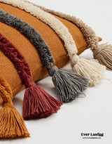 Warm Tone Fall Tufted Pillows With Tassels (5 Colors) Pillow