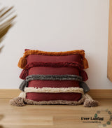 Warm Tone Fall Tufted Pillows With Tassels (5 Colors) Pillow