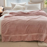 Warm Tone Lush Fleece Blanket / Blue Pink Medium Blankets