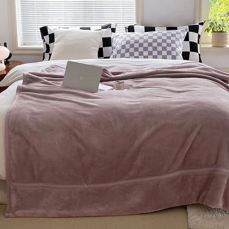 Warm Tone Lush Fleece Blanket / Blue Purple Medium Blankets