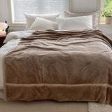 Warm Tone Lush Fleece Blanket / Pink Beige Medium Blankets
