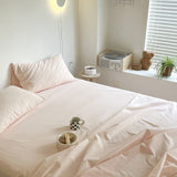 Washed Cotton Bed Sheets (12 Colors) Pink / Small Flat Sheet