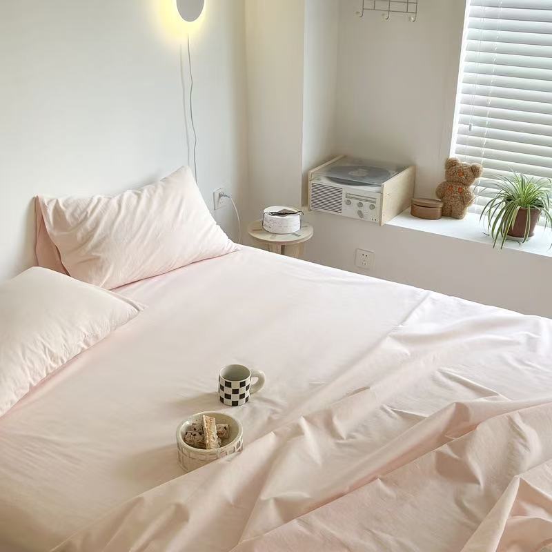 -Ever Lasting - Washed Cotton Bed Sheets / Pink (Final Sale) -Bed Sheet -Ever Lasting