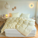 Washed Cotton Duvet Cover (12 Colors) Yellow / Small