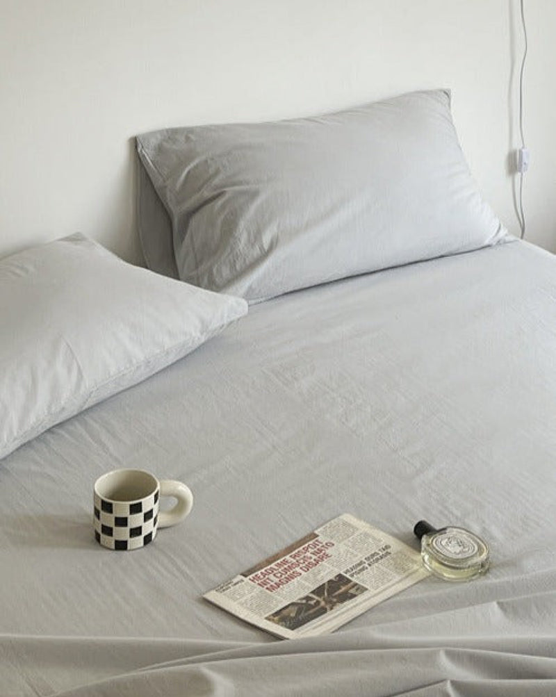 Washed Cotton Pillowchases (12 Colors) Light Gray Pillowcases