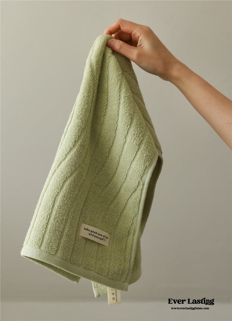 Wavy Cotton Towel / Beige