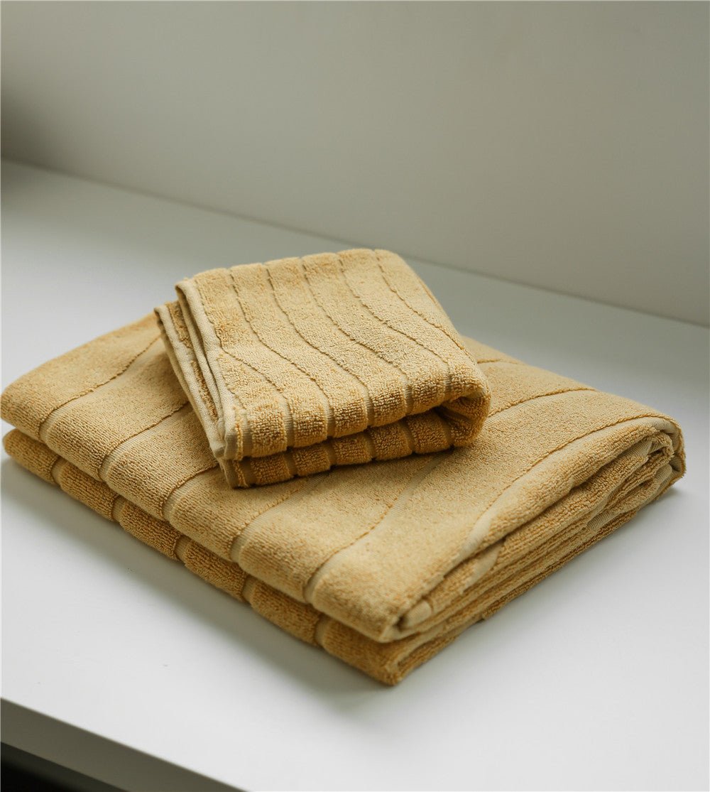  - Ever Lasting - Wavy Cotton Towel / Beige - Towel - Ever Lasting